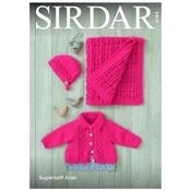 Sirdar Pattern 5165 Jacket, Bonnet and Blanket in Aran