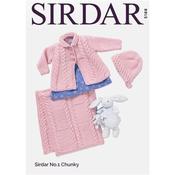 Sirdar Pattern 5188 Matinee Coat, Bonnet &amp; Blanket in Sirdar No.1 Chunky