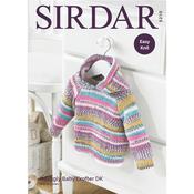 Sirdar Pattern 5210 Hooded Sweater in Baby Crofter DK