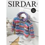 Sirdar Pattern  5211 Hooded Duffle Coat in Baby Crofter DK