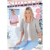 Sirdar Pattern 8120 Woman's Split Front Top in Cotton DK image
