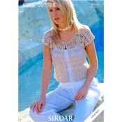 Sirdar CROCHET Pattern 8669 Cardigan in Cotton 4 Ply 200gr only image