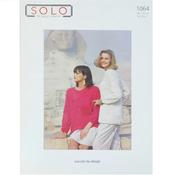 Solo Pattern 1064 Ladies Aran Panel Sweater