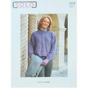 Solo Pattern 1078 Ladies Aran Sweater