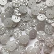 Bag of 100 Star Buttons - white image