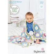 Stylecraft Pattern 10001 Daisy Field Blanket in Bamboo &amp; Naturals Cotton