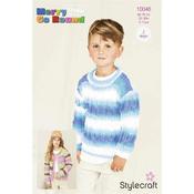 Stylecraft Pattern 10046 Sweater &amp; Cardigan in Merry Go Round Chunky