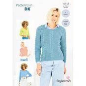Stylecraft Pattern 10143 Sweaters, Cardigan &amp; Tank in Special DK