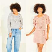 Stylecraft Pattern 10154 Crochet Sweaters in Soft Pastels Aran