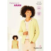 Stylecraft Pattern 10155 Cardigan &amp; Waistcoat in Soft Pastels Aran