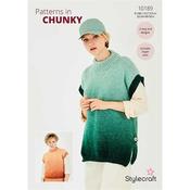 Stylecraft Pattern 10189 Round &amp; Turtle Neck Tank Tops in Horizon Chunky
