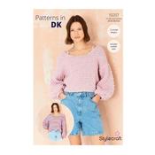 Stylecraft Pattern 10207 Crochet Cropped Top &amp; Sweater in Cotton Twist dk &amp; Colour Burst dk