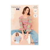 Stylecraft Pattern 10209 Crochet T-Shirt &amp; Sweater in Cotton Twist dk &amp; Colour Burst dk