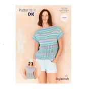 Stylecraft Pattern 10213 Tops in Cotton Twist dk &amp; Colour Burst dk