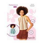 Stylecraft Pattern 10218 Crochet Top &amp; Sweater in Bamboo+Cotton dk