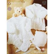 Stylecraft Pattern 4110 Jackets, Bonnets &amp; Mitts in 3 Ply