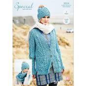 Stylecraft Pattern 9554 Cardigan, Snood &amp; Hat in Special Aran with Wool