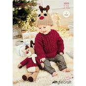 Stylecraft Pattern 9869 Rudolph the Reindeer Toy, Hat &amp; Sweater in DK