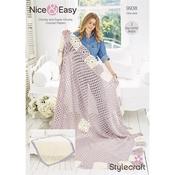 Stylecraft Pattern 9938 Crochet Blankets in Special XL, Special XL Tweed and Chunky