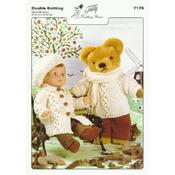 Teddy Pattern 7176 Doll &amp; Teddy Outfits in DK