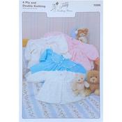 Teddy Pattern 7095 Matinee Jackets in Double Knitting &amp; 4 Ply