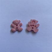 1 x Teddy Button - Pink