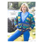 Tivoli Knitting Machine Pattern 1445 Ladies Cardigan in 4 Ply