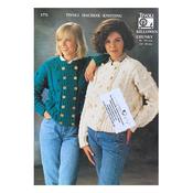 Tivoli Knitting Machine Pattern 1771 Ladies Bobble &amp; Cable Cardigan in Chunky