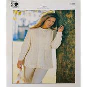 Pattern 2422 Ladies Sweater Knitted in Aran
