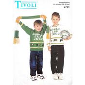 Tivoli Pattern 2734 Kids World Cup Sweater in Double Knitting image