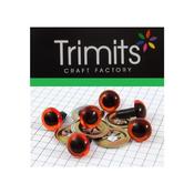 Trimits 12mm Amber Toy Eyes (Safety Eyes) - 3 Pairs