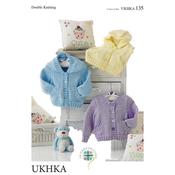 UKHKA Pattern 135 Jackets &amp; Waistcoat in Double Knitting