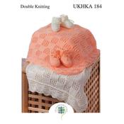 UKHKA Pattern 184 Lace Blanket &amp; Bootees DK