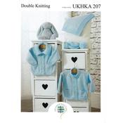 Pattern 207 Caridgan, Hat &amp; Blanket Knitted in DK