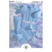 UKHKA Pattern 20 Baby Jackets in Double Knitting