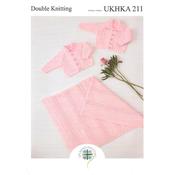 UKHKA Pattern 211 Cardigans and Blanket in DK image