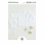 UKHKA Pattern 218 Baby Jacket &amp; Bonnet in DK