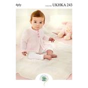 UKHKA 243 Cardigans and Blanket in 4ply