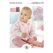 UKHKA Pattern 275 Cardigans in Double Knitting 