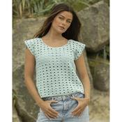 Viking Garn Pattern 2423-08 Line Crochet Top in Linus