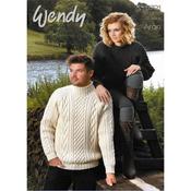 Wendy Pattern 5701 His &amp; Hers Aran Sweaters