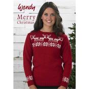 Wendy Pattern 5756 Christmas Reindeer DK Sweater