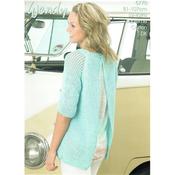Wendy Pattern 5770 Ladies Open Back Sweater in Cotton DK