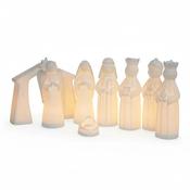 Noma Ceramic Nativity Led Scene 8 Piece