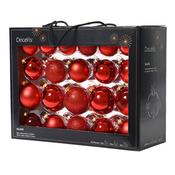 Red Mix Baubles Box Of 42 image