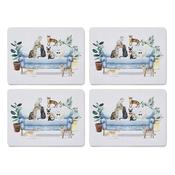 Cooksmart Curious Cats Placemats Set Of 4 image