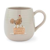 Cooksmart Hen House Lane Belly Mug Farm Fresh Eggs image