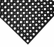 Black Rubber Grass Safety Matting 1M X 1M