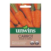 Carrot Patio Short And Sweet Seeds
