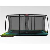 Berg Ultim Champion Flat Ground 410 Trampoline Green With Safety Net